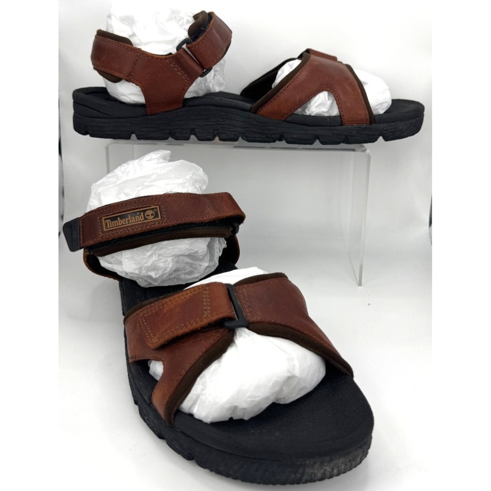 Timberland Hiking Trail Outdoor Strap Sandals Brown Leather Men Size 13M 67030